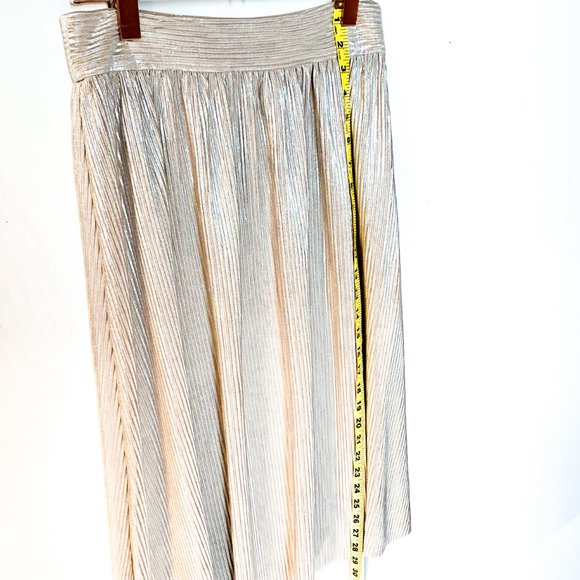 WHO WHAT WEAR shimmer high waist midi skirt 6 - Picture 4 of 4